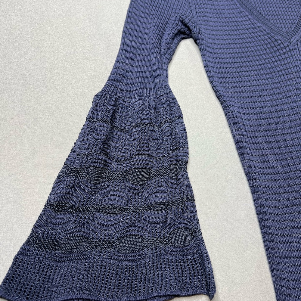 Missoni Navy Blue Knit Sweater – Bell Sleeves – Size 2 - Picture 6 of 10